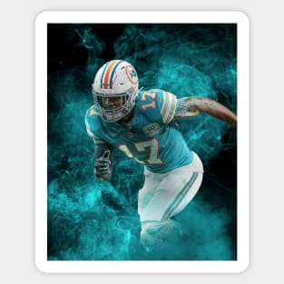 Jaylen Waddle Miami Sports Art Sticker